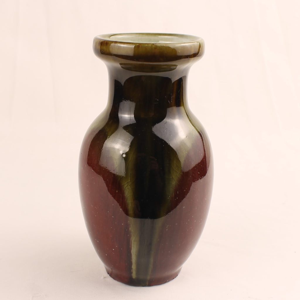 Keramische Vaas met Druipglazuur – West Germany Stijl – Art Pottery