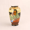 Japanse Satsuma Moriage Vaasje 12.5 cm - Handbeschilderd & Rijk Verguld - ca. 1940–1970