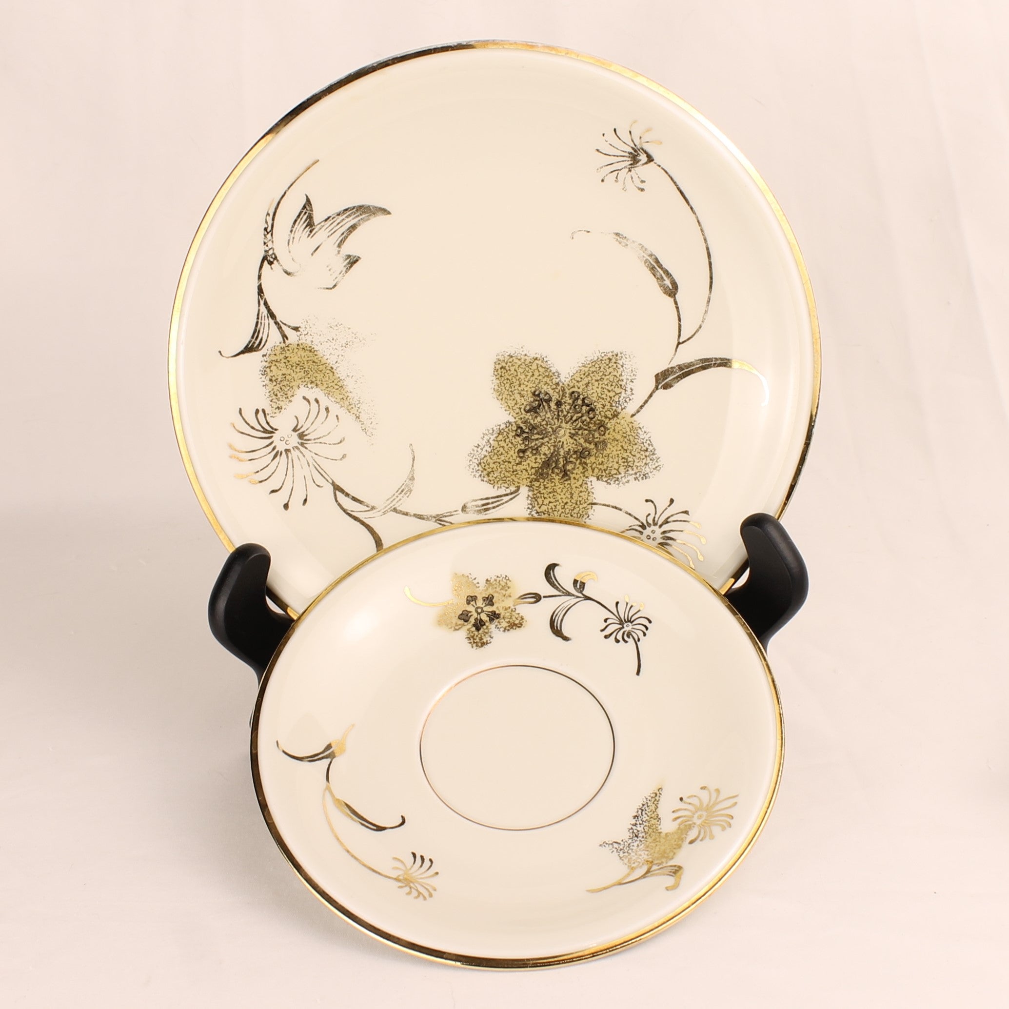 Schirnding Bavaria kop en schotel set - vintage porselein gouddecor