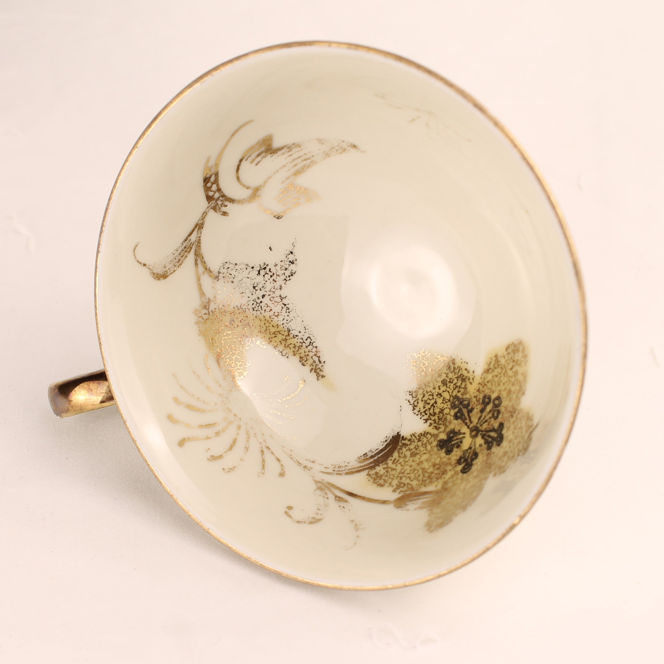 Schirnding Bavaria kop en schotel set - vintage porselein gouddecor