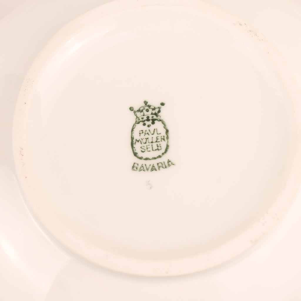 Theepot Paul Müller Selb Bavaria - Zwart Wit Goud Decor