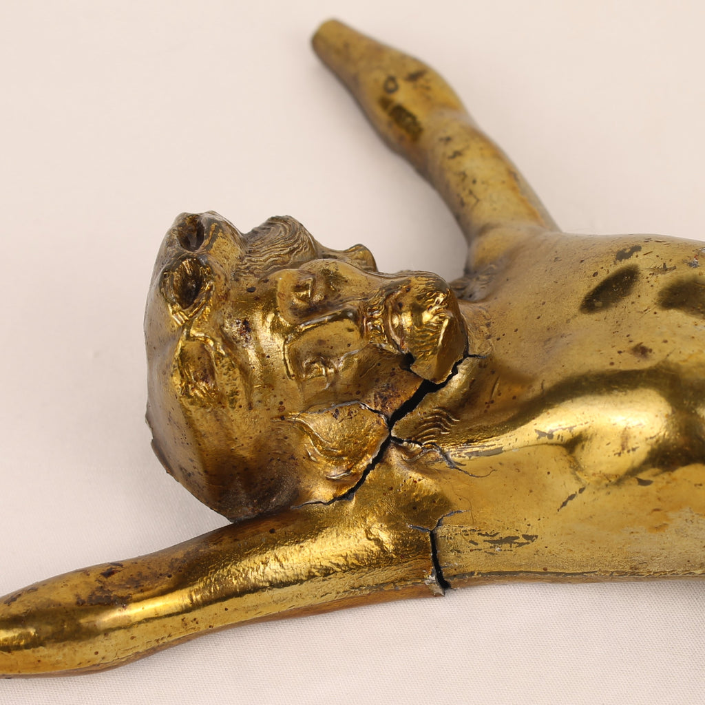 Crucifix met Verguld Corpus ca. 1900-1930 – Origineel Kruis – Doorleefd Karakter