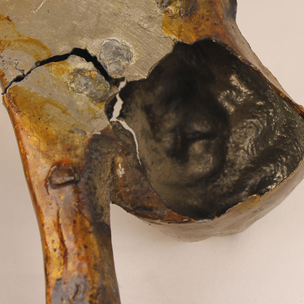 Crucifix met Verguld Corpus ca. 1900-1930 – Origineel Kruis – Doorleefd Karakter