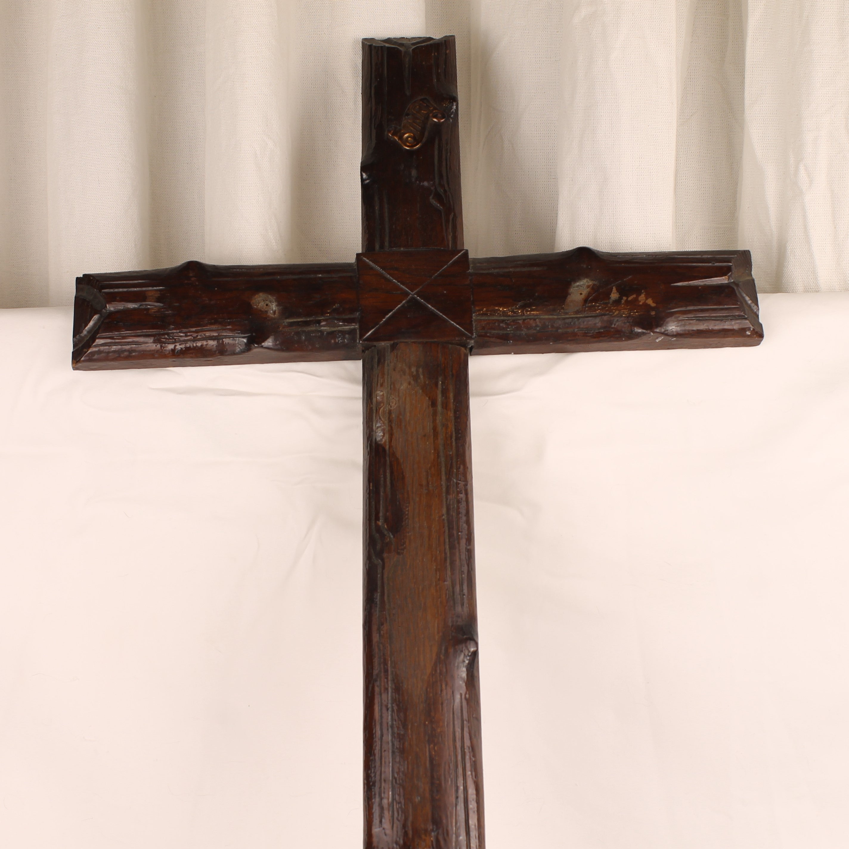 Crucifix met Verguld Corpus ca. 1900-1930 – Origineel Kruis – Doorleefd Karakter