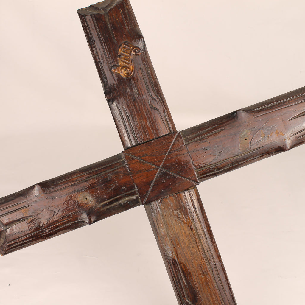 Crucifix met Verguld Corpus ca. 1900-1930 – Origineel Kruis – Doorleefd Karakter