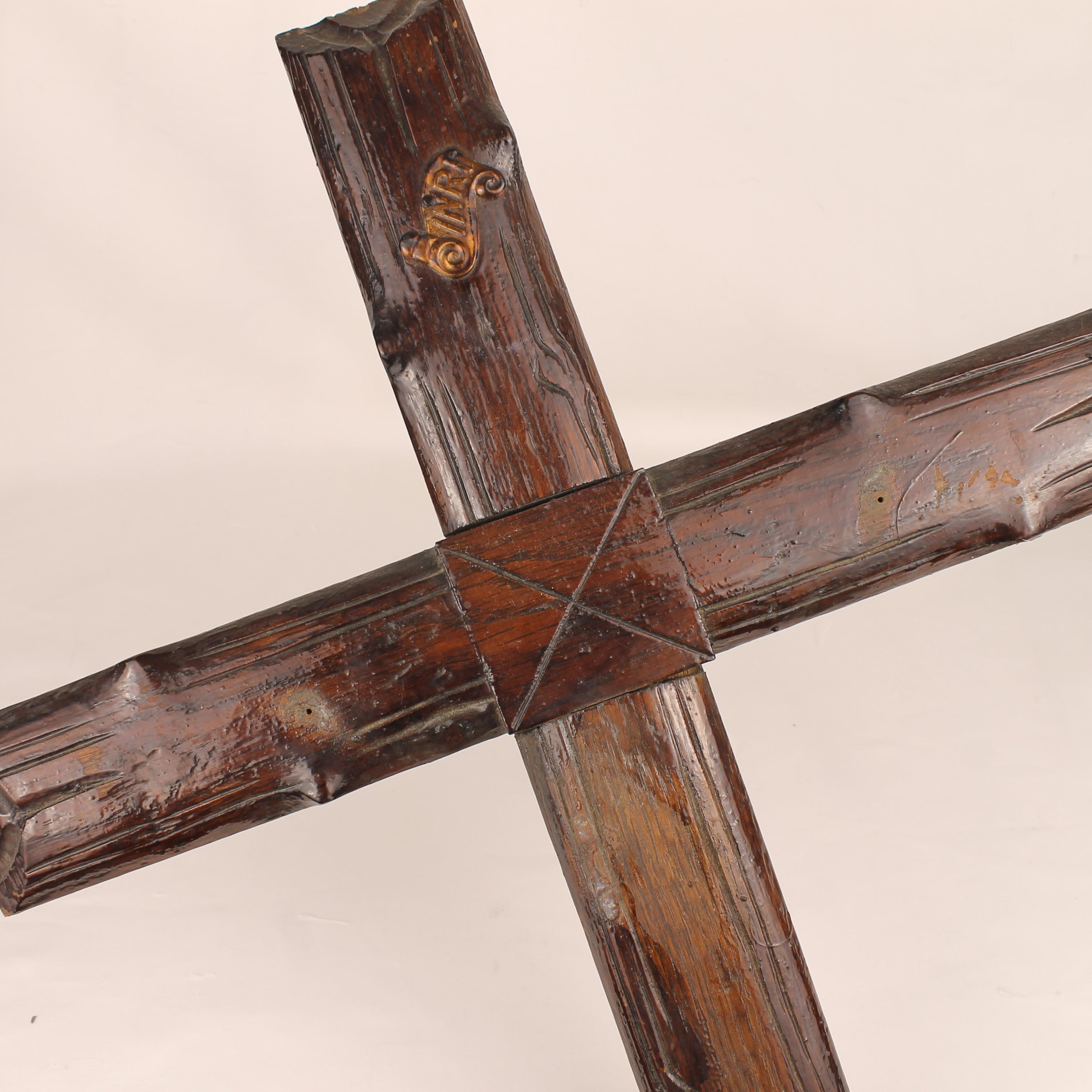Crucifix met Verguld Corpus ca. 1900-1930 – Origineel Kruis – Doorleefd Karakter