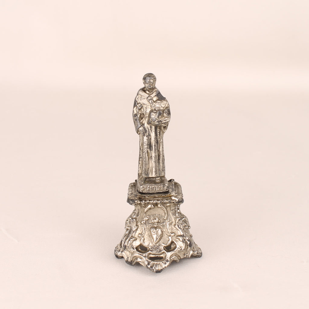 St. Antoine Beeldje op Sierlijke Voet - Metaal Devotioneel Object
