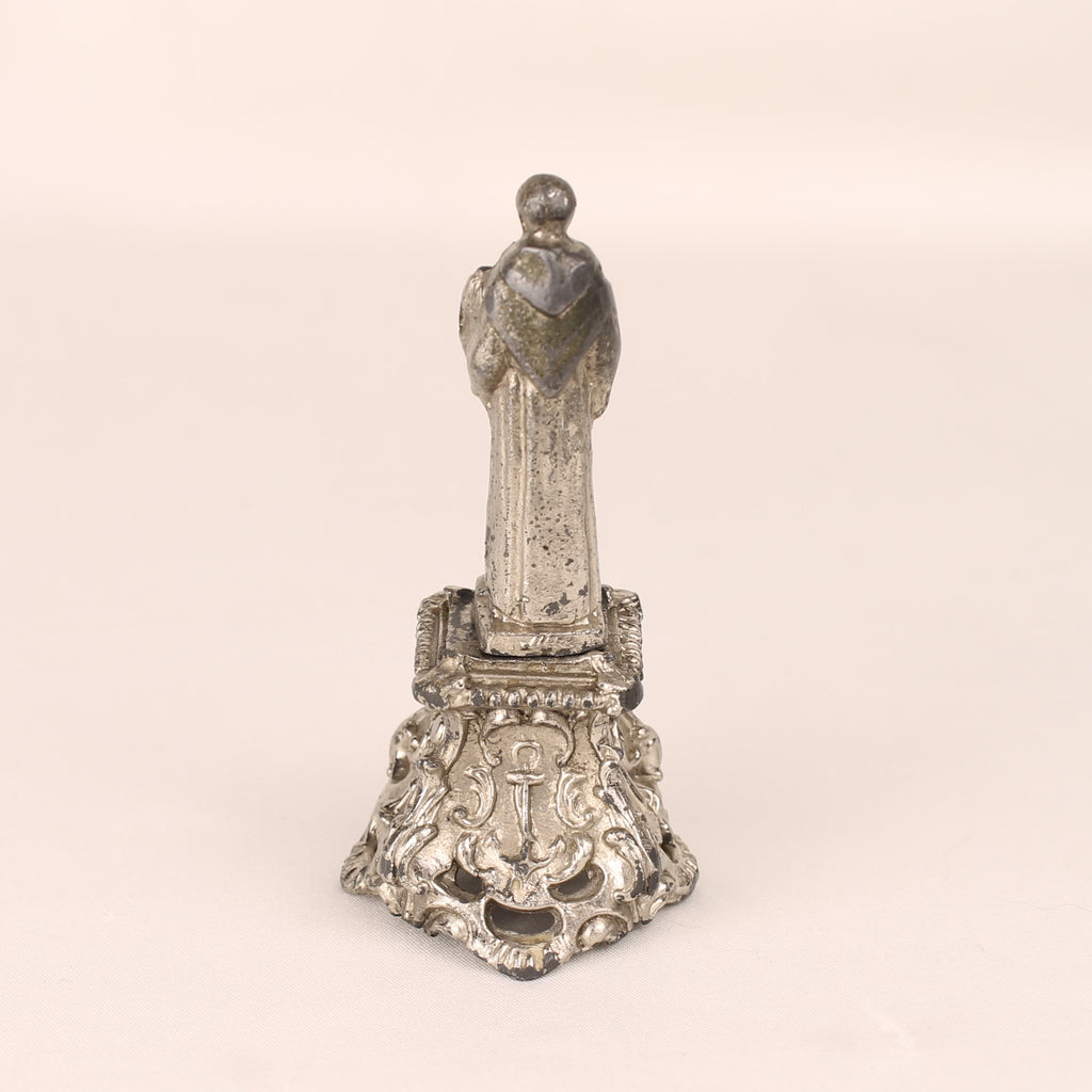 St. Antoine Beeldje op Sierlijke Voet - Metaal Devotioneel Object