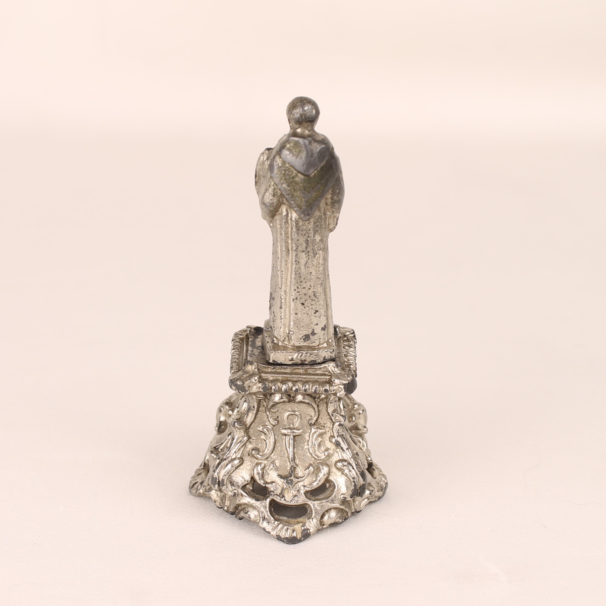 St. Antoine Beeldje op Sierlijke Voet - Metaal Devotioneel Object