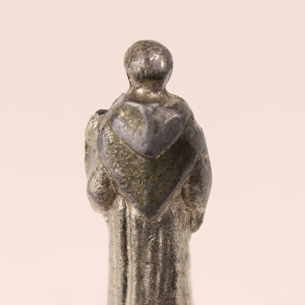 St. Antoine Beeldje op Sierlijke Voet - Metaal Devotioneel Object