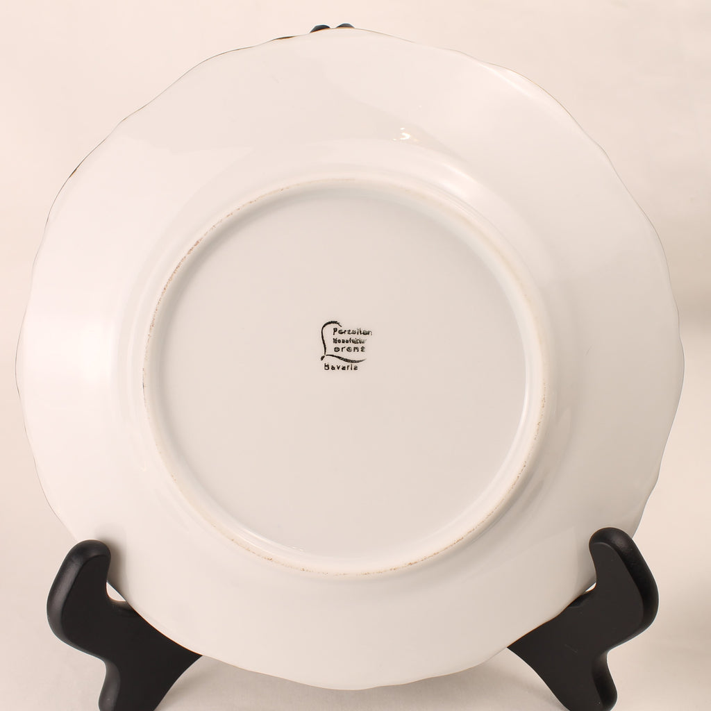Religieuze porseleinen set Lorenz Bavaria – kop, schotel en bord met engelen en eucharistisch decor
