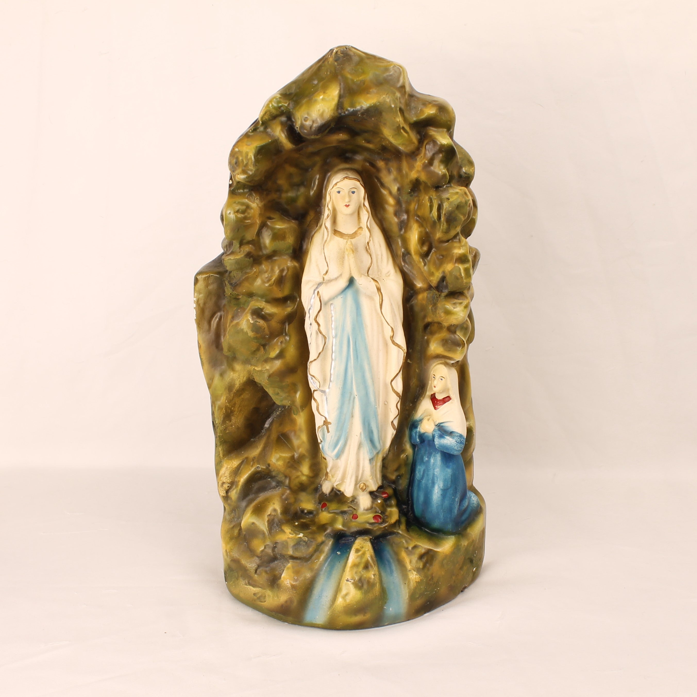 Lourdes Grot met Maria en Bernadette – Groot Religieus Beeld ca. 35 cm