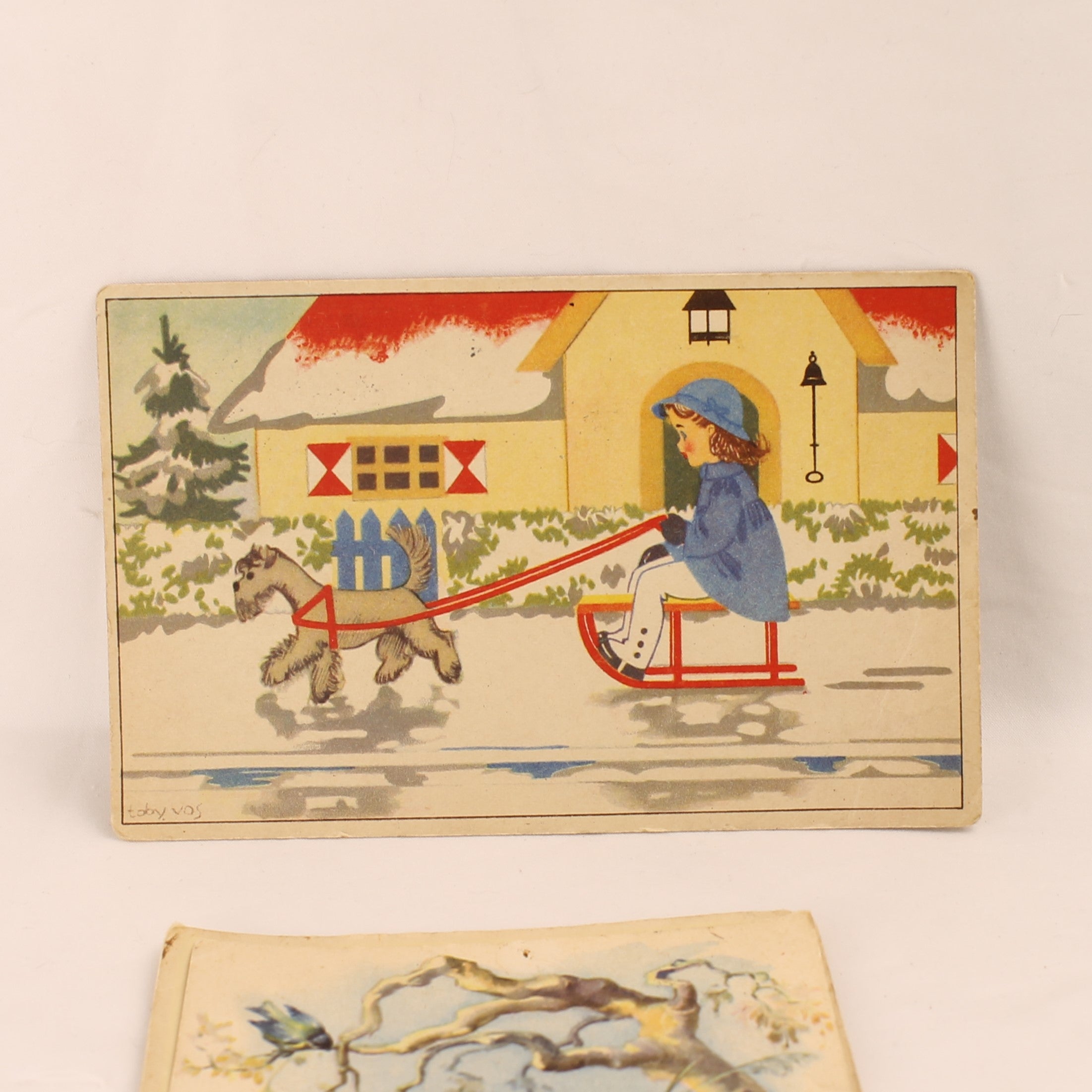 Set van 4 Ansichtkaarten uit 1943 - WO2 Rotterdam - Kinderillustraties