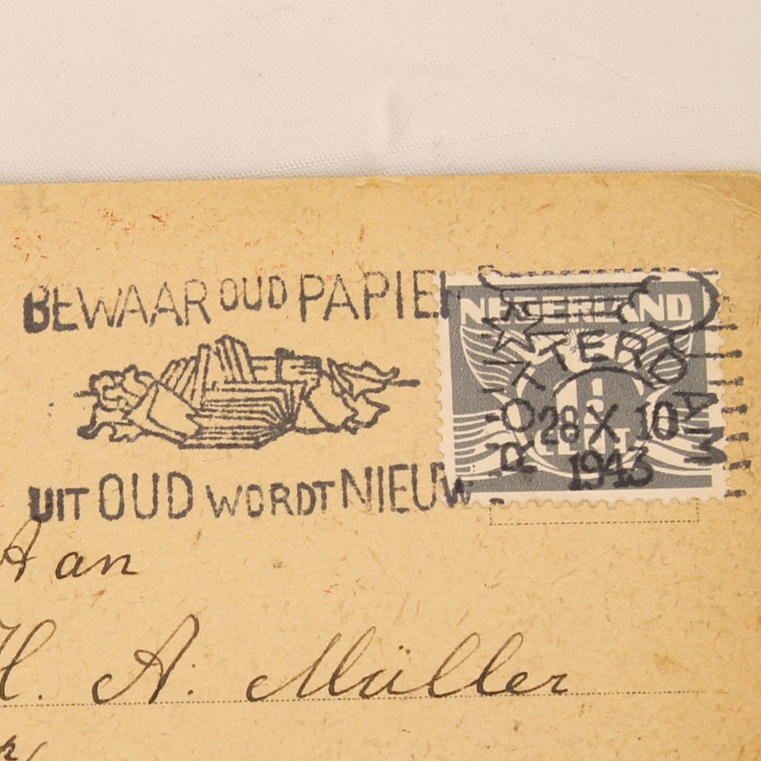 Set van 4 Ansichtkaarten uit 1943 - WO2 Rotterdam - Kinderillustraties