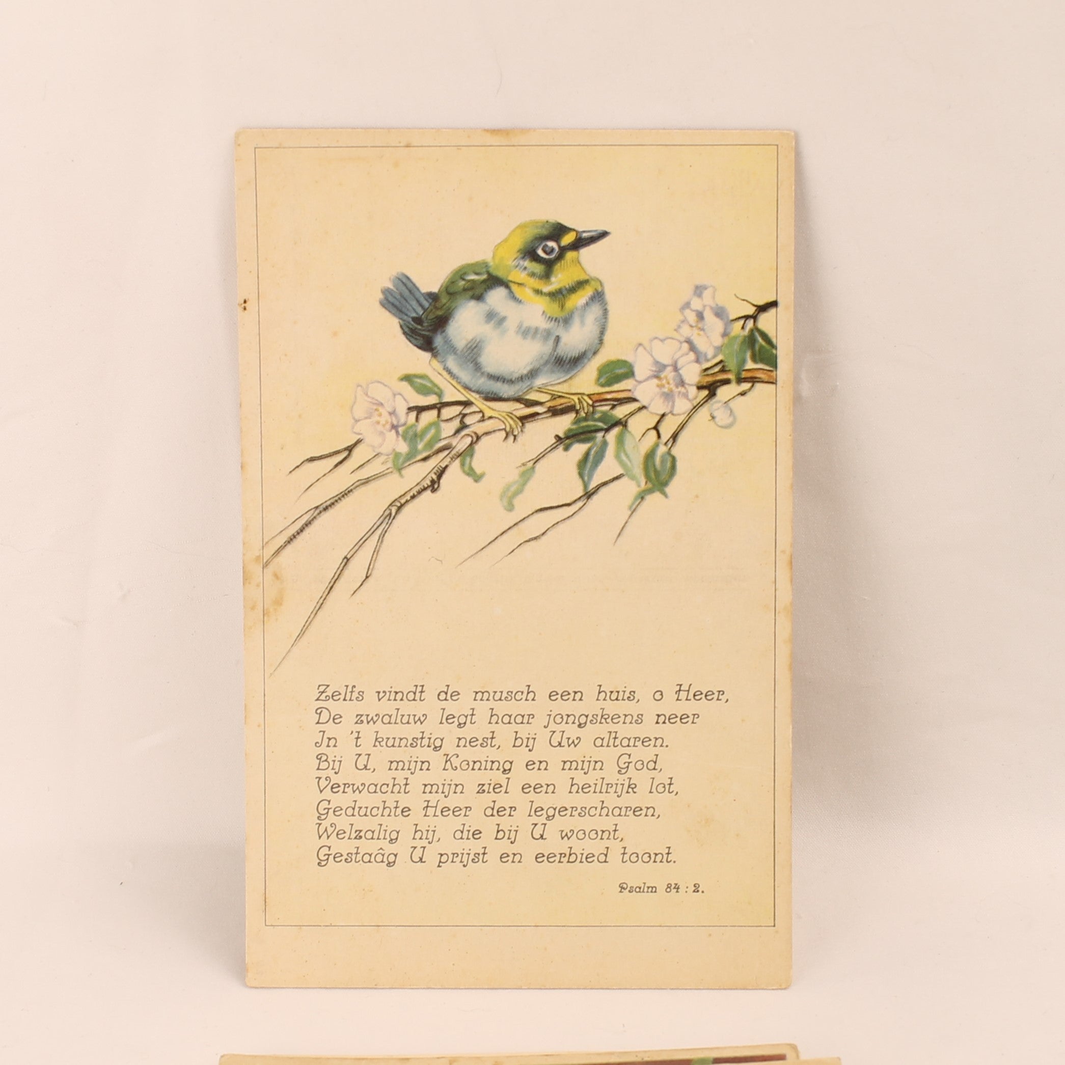 Set van 4 Religieuze Ansichtkaarten 1944 - WO2 Rotterdam - Bijbelteksten