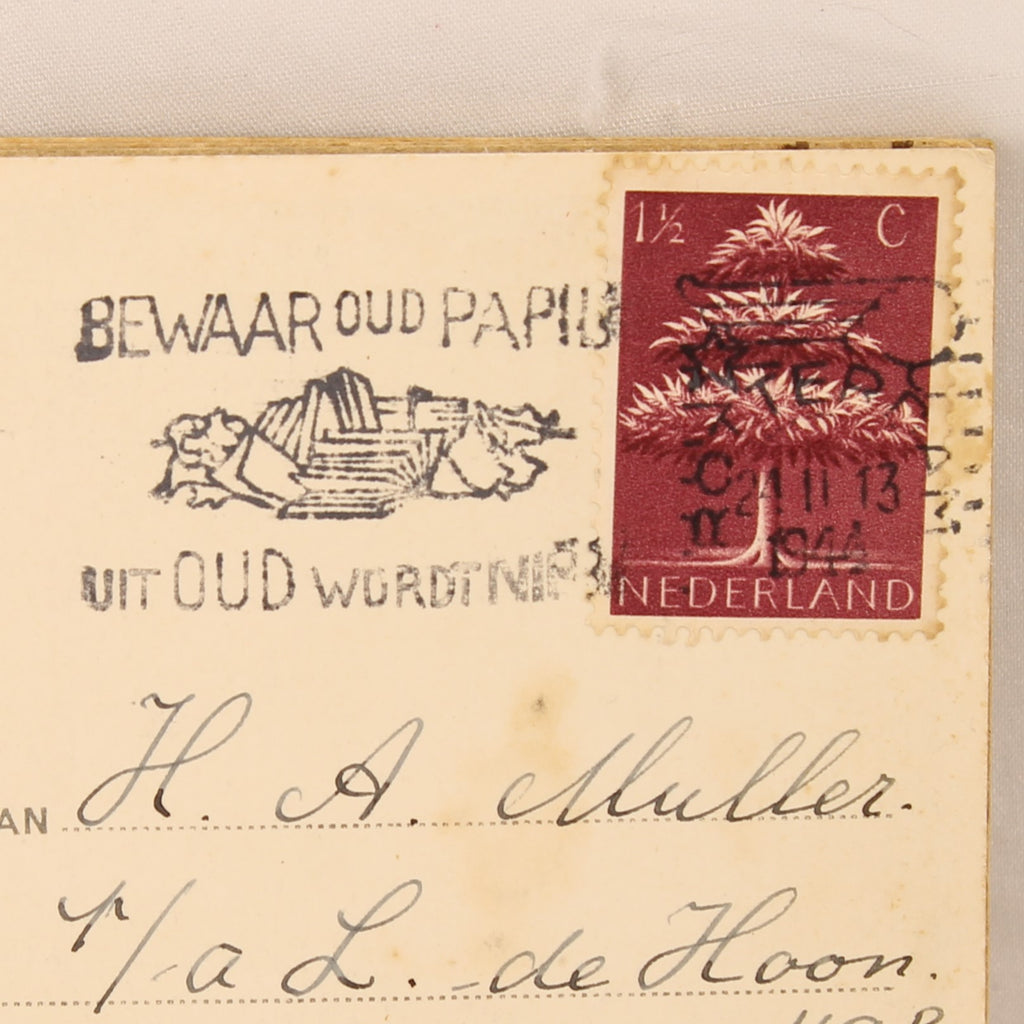Set van 4 Religieuze Ansichtkaarten 1944 - WO2 Rotterdam - Bijbelteksten