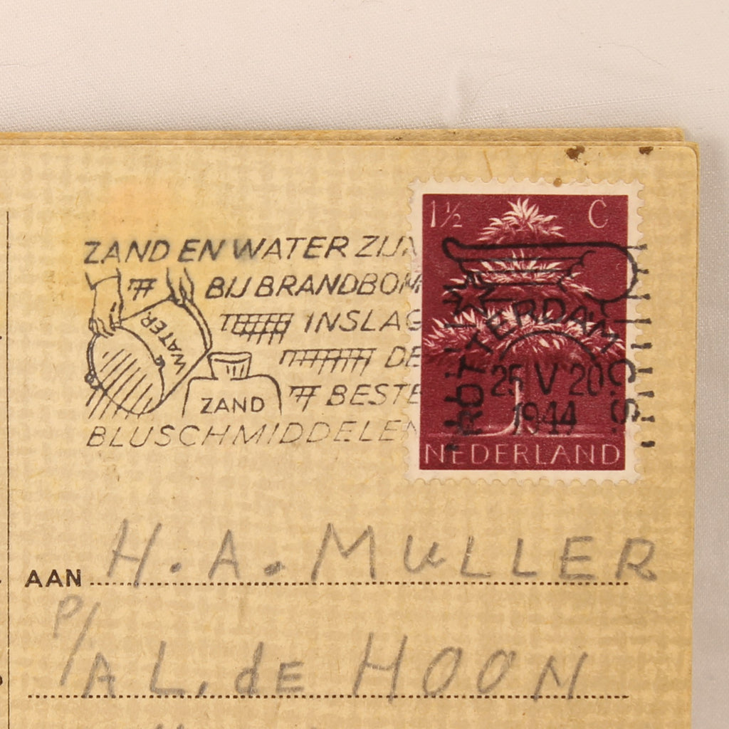 Set van 4 Religieuze Ansichtkaarten 1944 - WO2 Rotterdam - Bijbelteksten