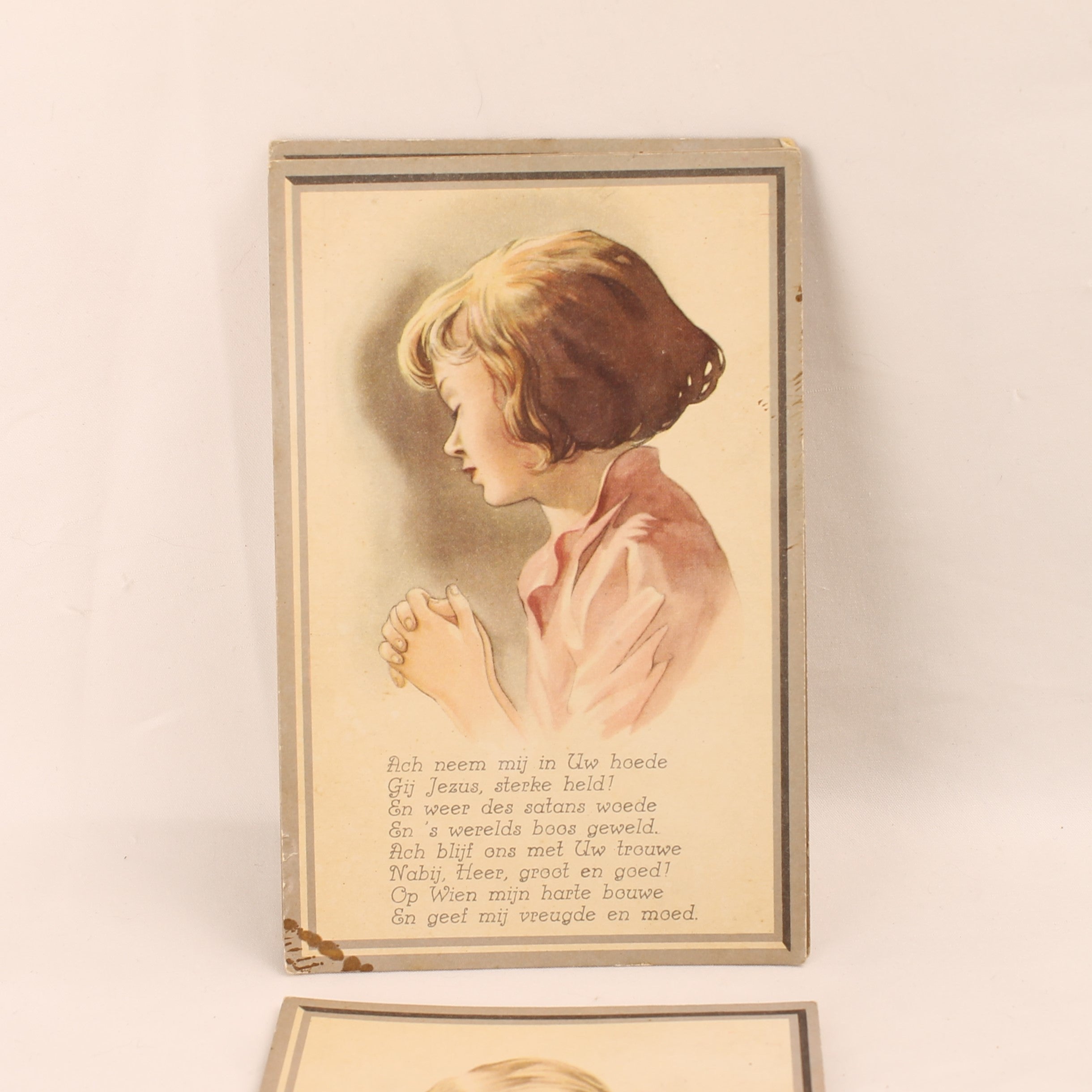Set van 4 Religieuze Kinderkaarten 1944 - WO2 Nederland - Rotterdam Venlo