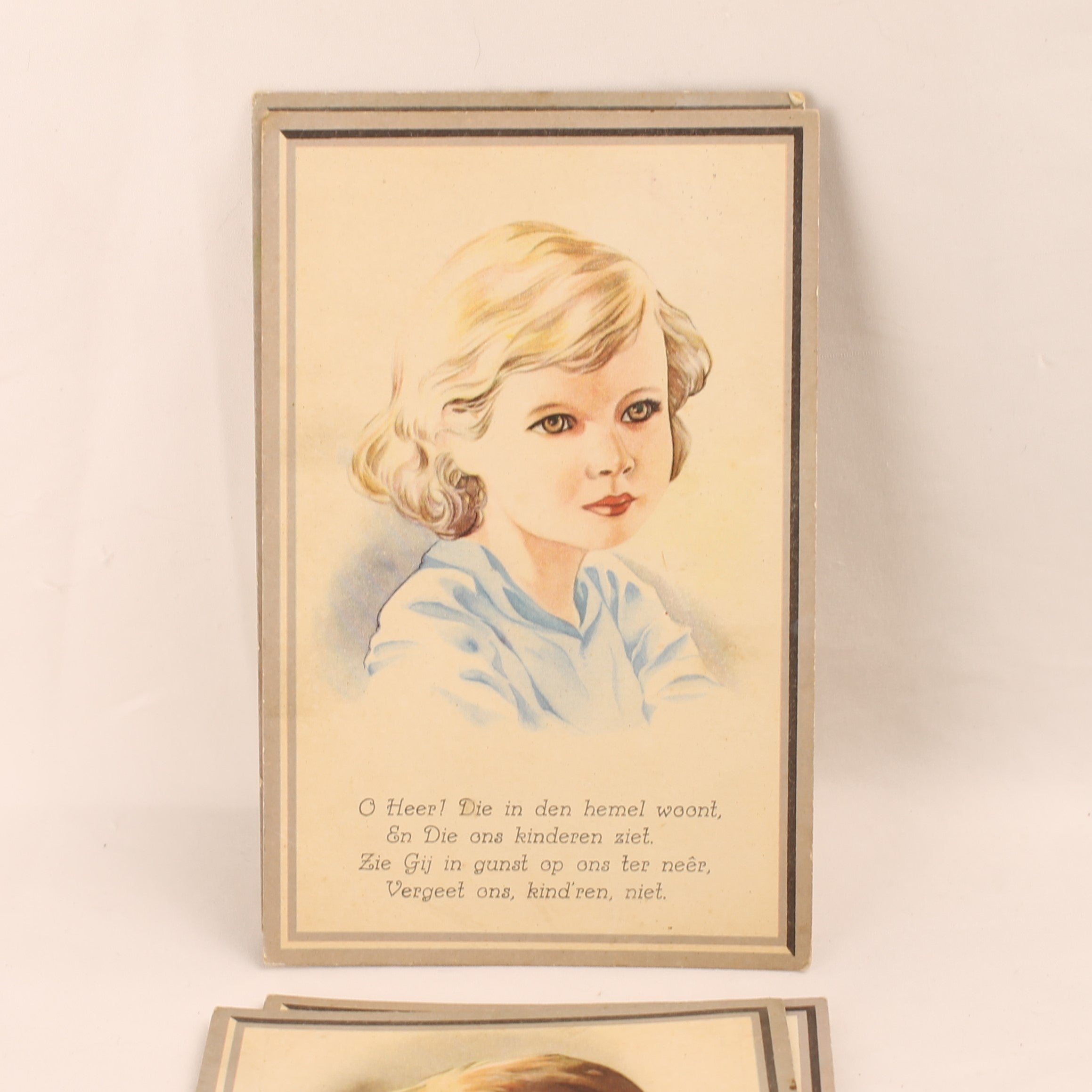 Set van 4 Religieuze Kinderkaarten 1944 - WO2 Nederland - Rotterdam Venlo