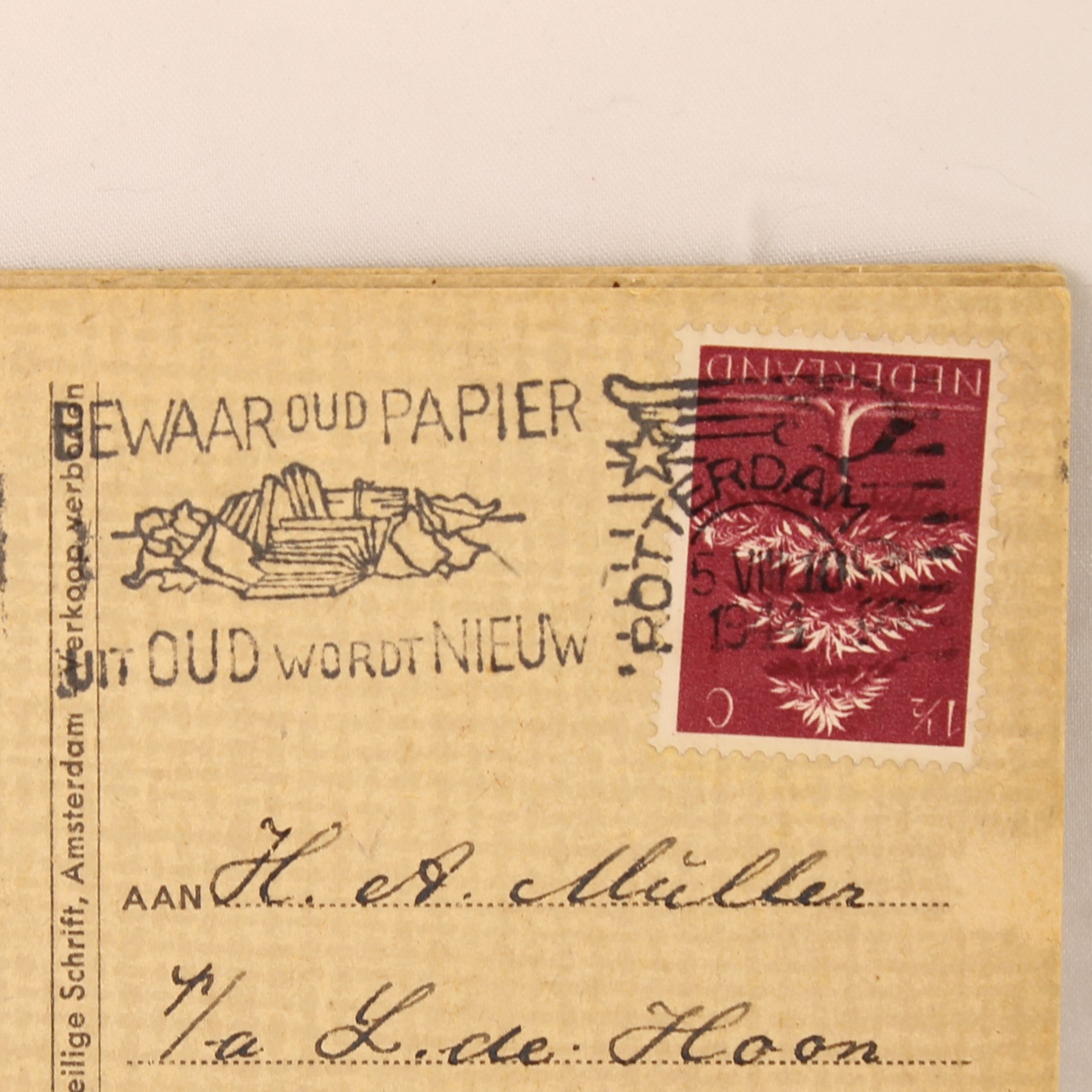 Set van 4 Religieuze Kinderkaarten 1944 - WO2 Nederland - Rotterdam Venlo