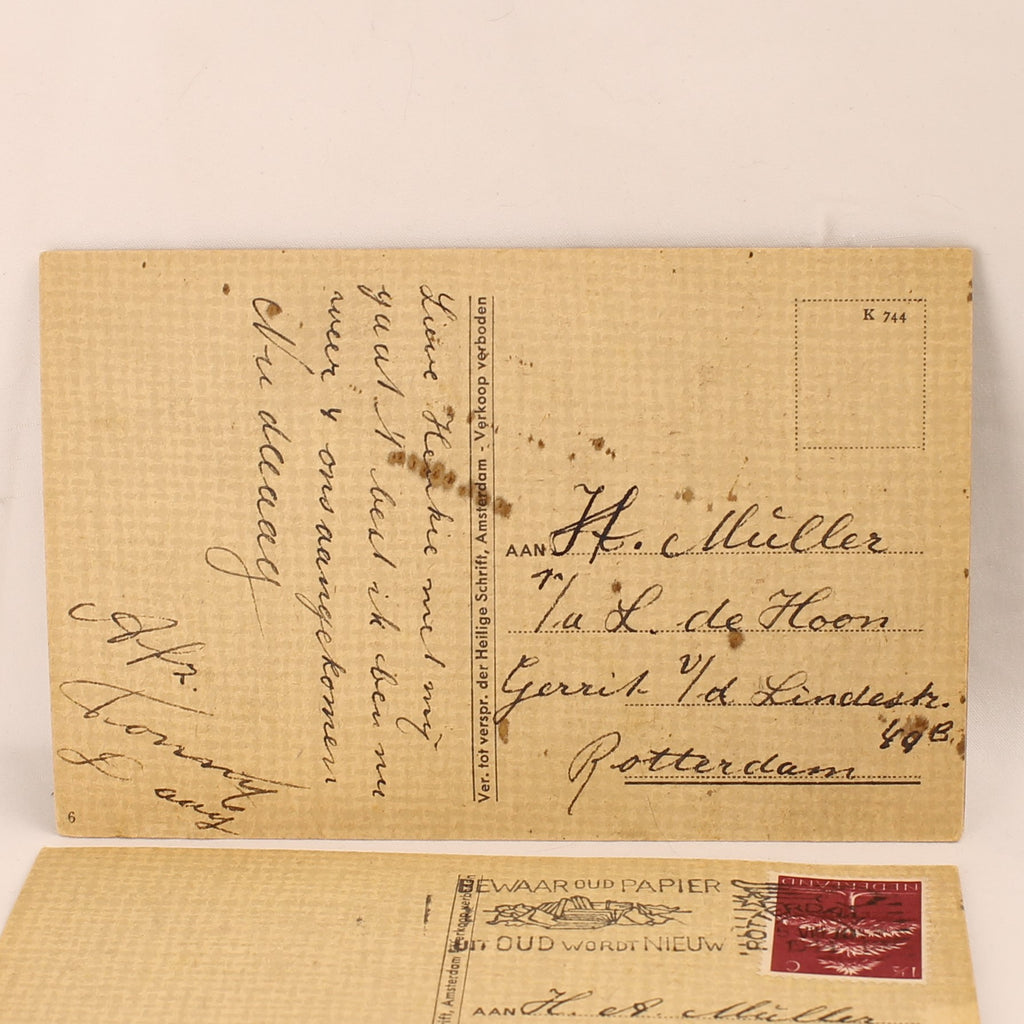 Set van 4 Religieuze Kinderkaarten 1944 - WO2 Nederland - Rotterdam Venlo