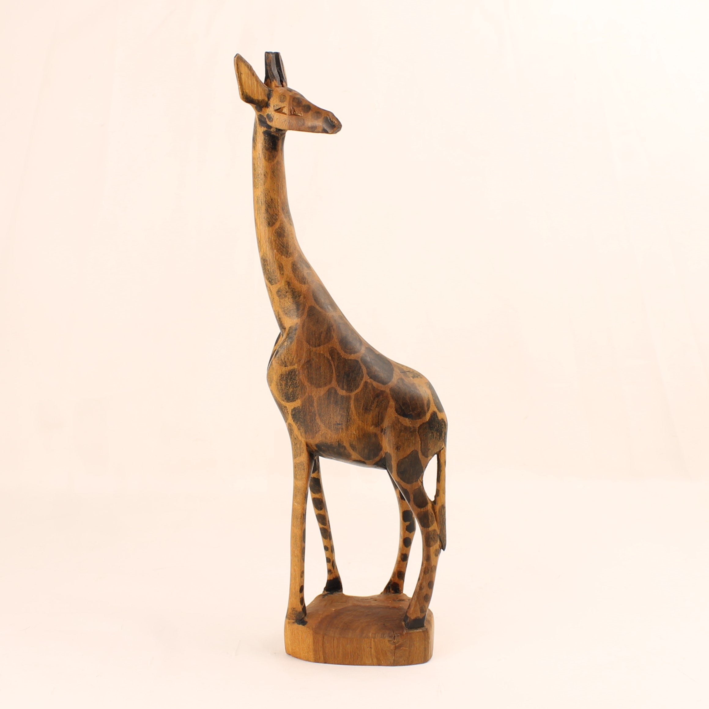 Handgesneden Houten Giraffe – Afrikaans Beeld ca. 30 cm