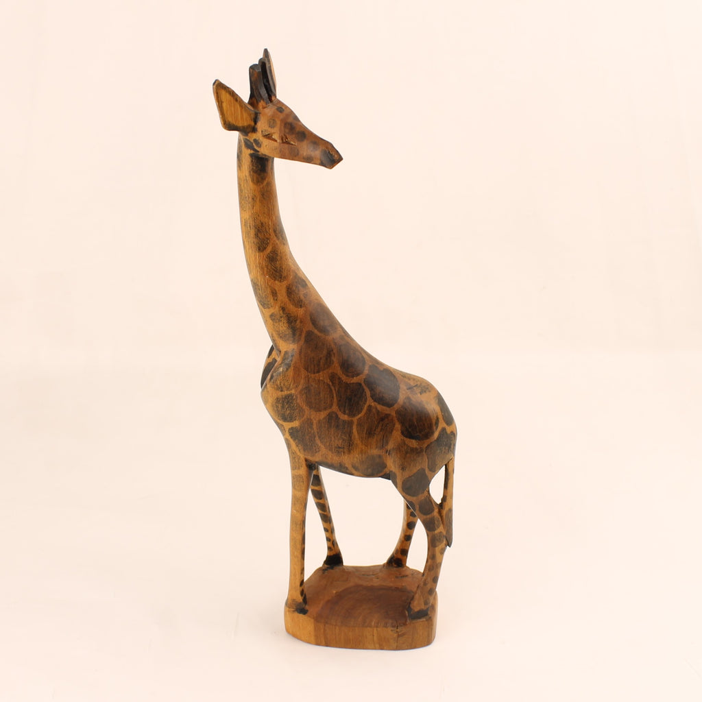 Handgesneden Houten Giraffe – Afrikaans Beeld ca. 30 cm