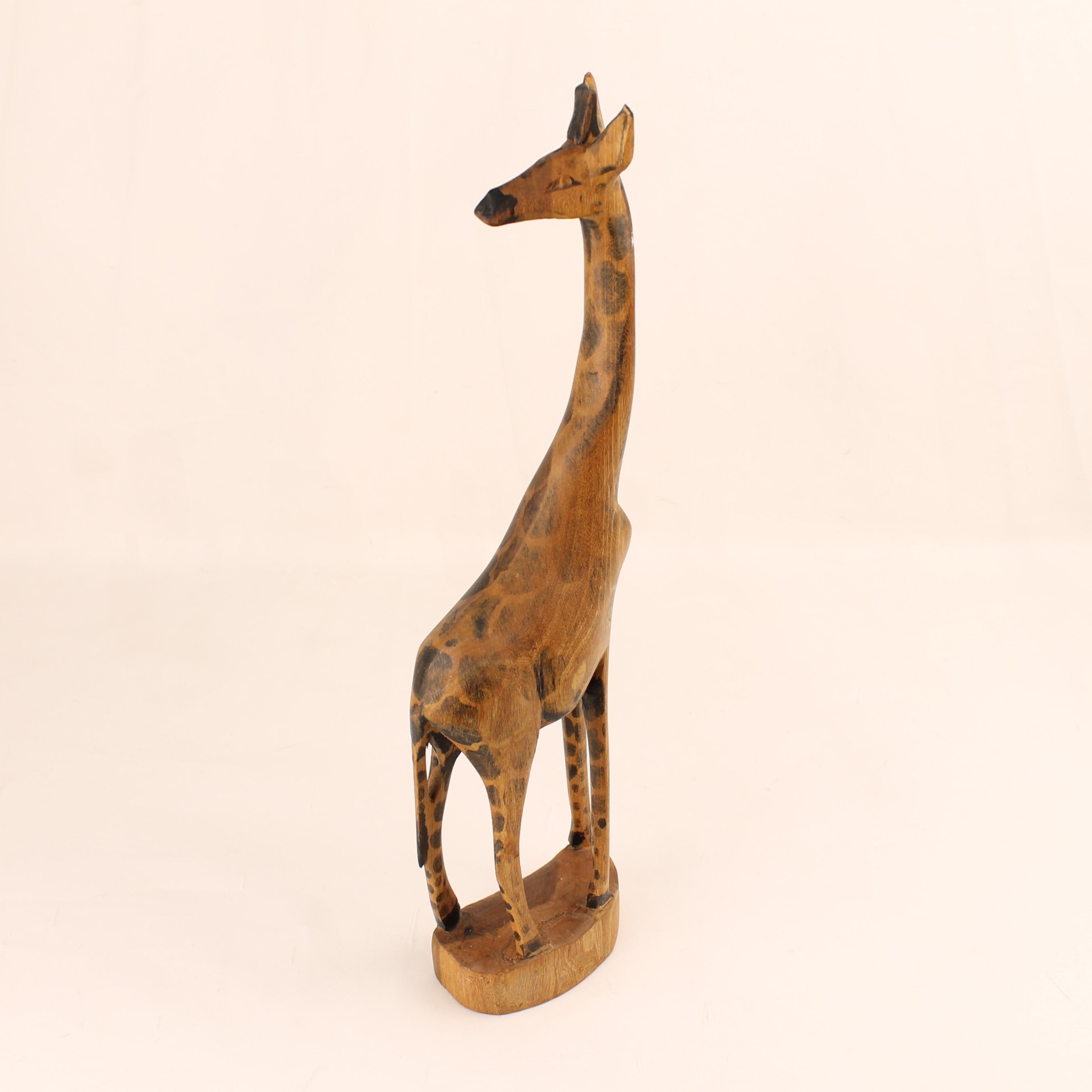 Handgesneden Houten Giraffe – Afrikaans Beeld ca. 30 cm