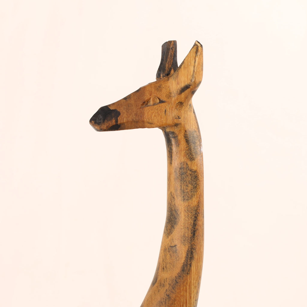 Handgesneden Houten Giraffe – Afrikaans Beeld ca. 30 cm