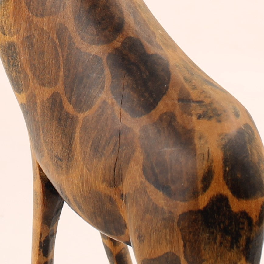 Handgesneden Houten Giraffe – Afrikaans Beeld ca. 30 cm
