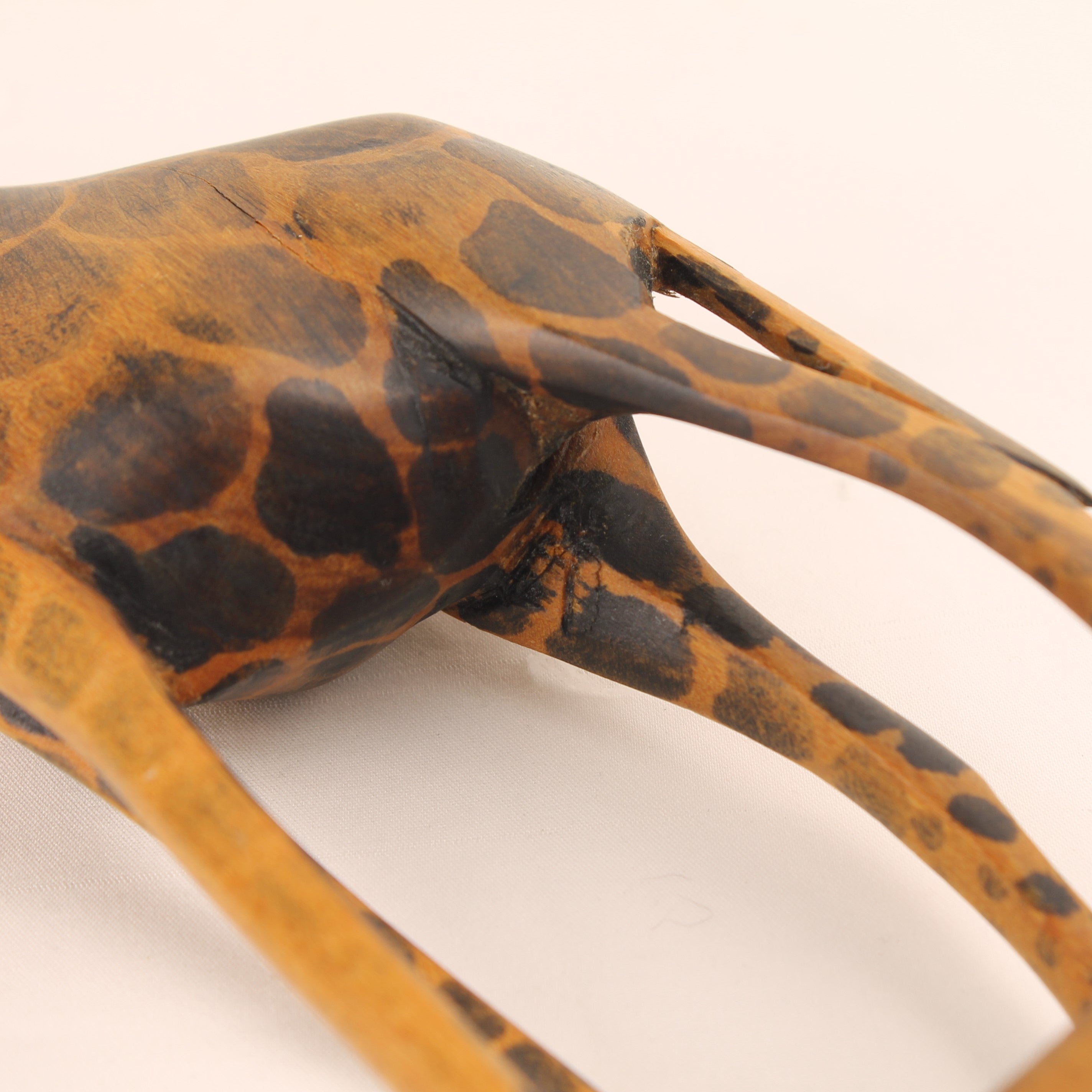Handgesneden Houten Giraffe – Afrikaans Beeld ca. 30 cm