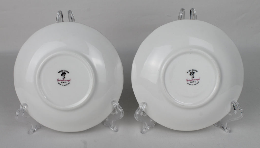 Gainsborough Bone China Schoteltjes - H67 - 6/9 - Roosjes & Goud Decor - Set (2)