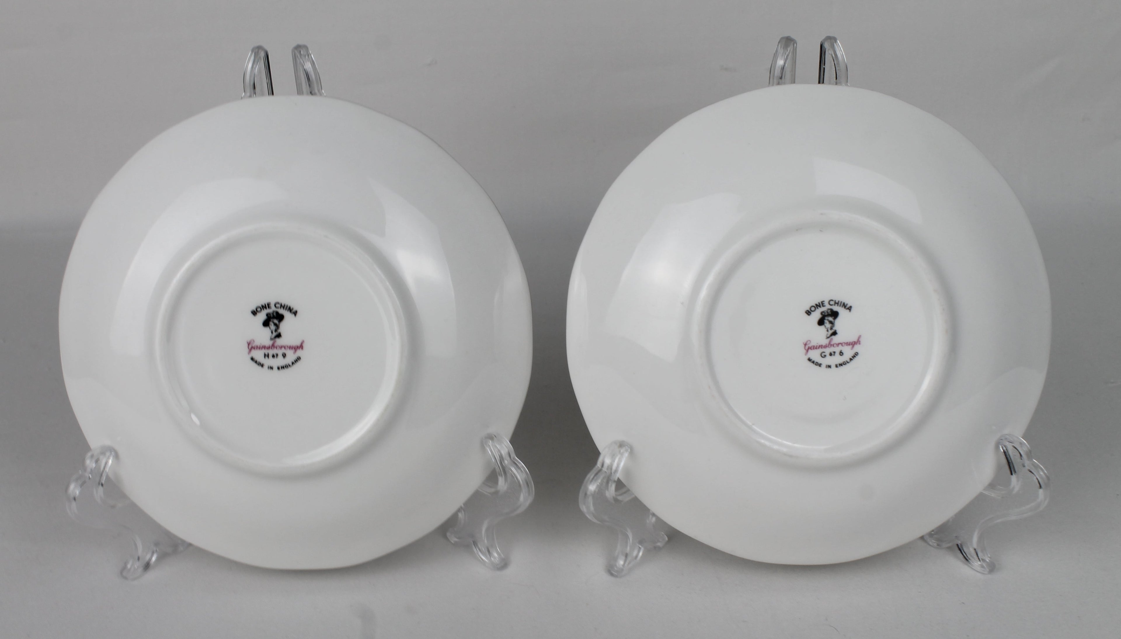 Gainsborough Bone China Schoteltjes - H67 - 6/9 - Roosjes & Goud Decor - Set (2)
