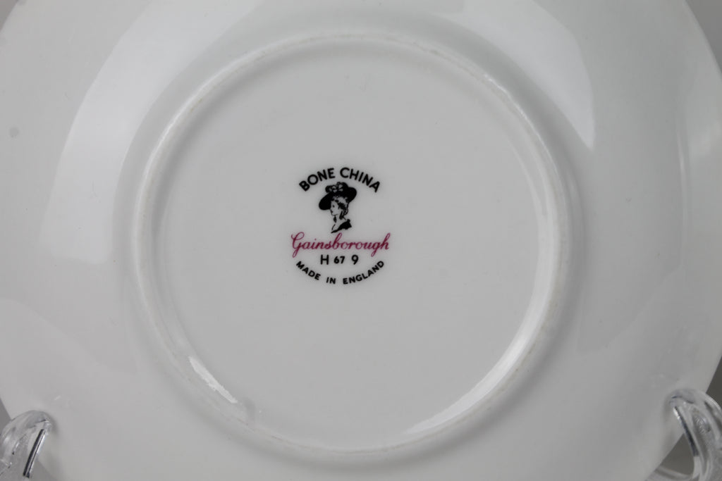 Gainsborough Bone China Schoteltjes - H67 - 6/9 - Roosjes & Goud Decor - Set (2)
