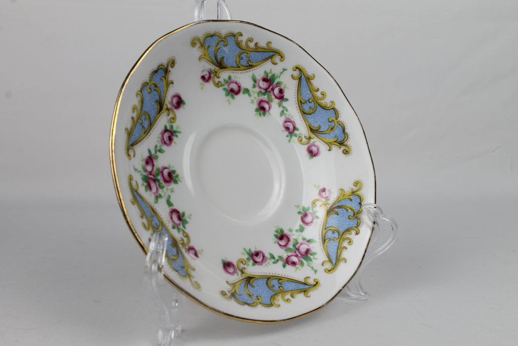 Gainsborough Bone China Schoteltjes - H67 - 6/9 - Roosjes & Goud Decor - Set (2)