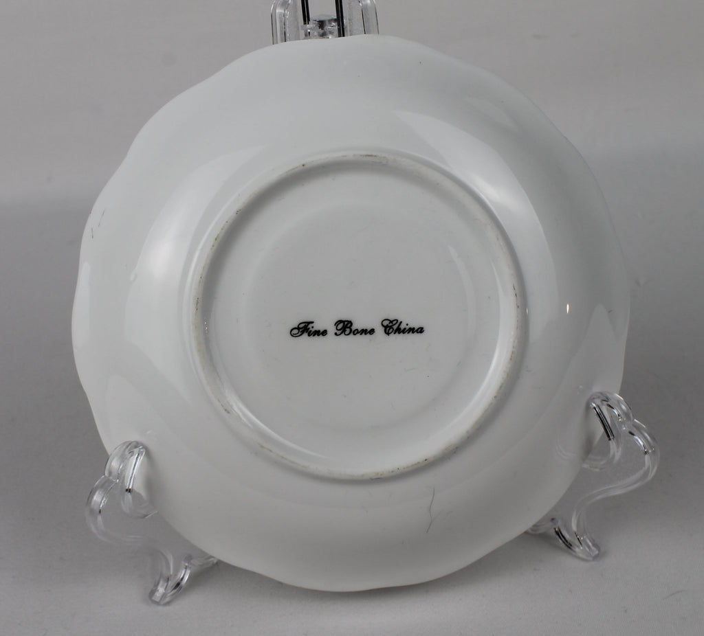 Fine Bone China Schoteltje – Paars Floral met Goudrand