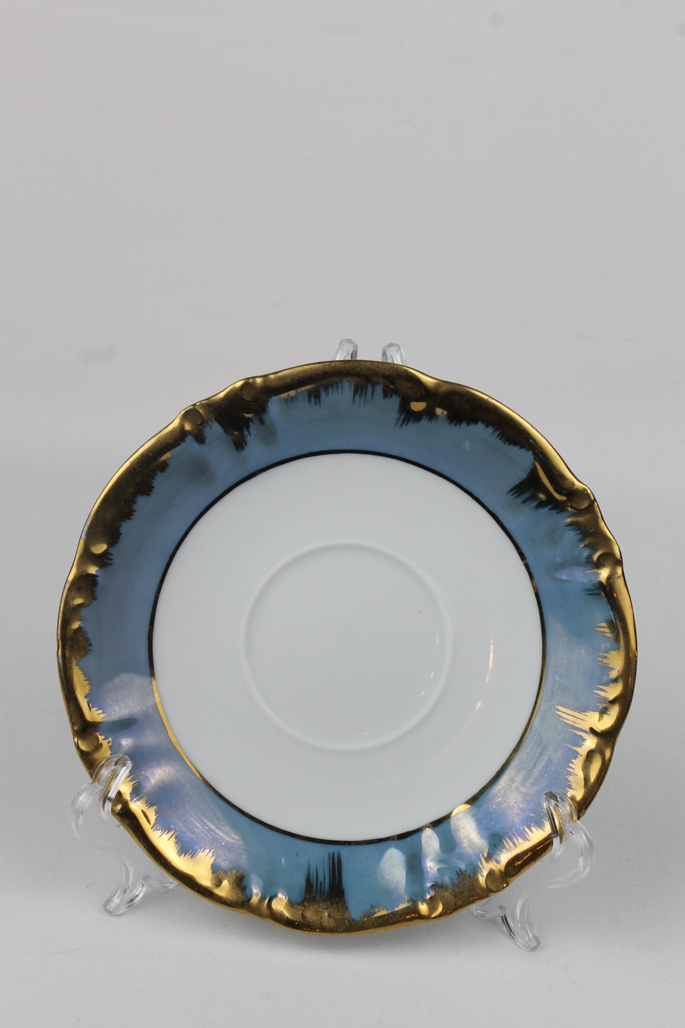 Lutz Austria Schoteltje – Blauw Lusterglazuur & Goud – ca. 1950–1970