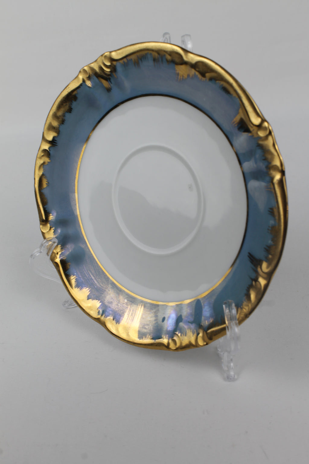 Lutz Austria Schoteltje – Blauw Lusterglazuur & Goud – ca. 1950–1970