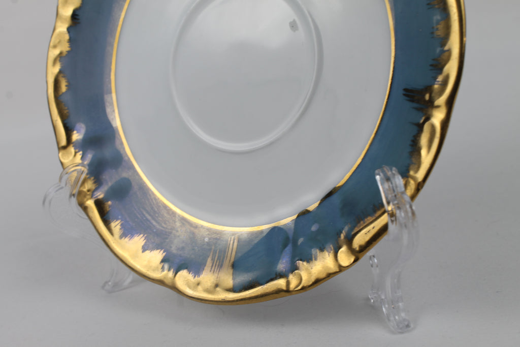 Lutz Austria Schoteltje – Blauw Lusterglazuur & Goud – ca. 1950–1970