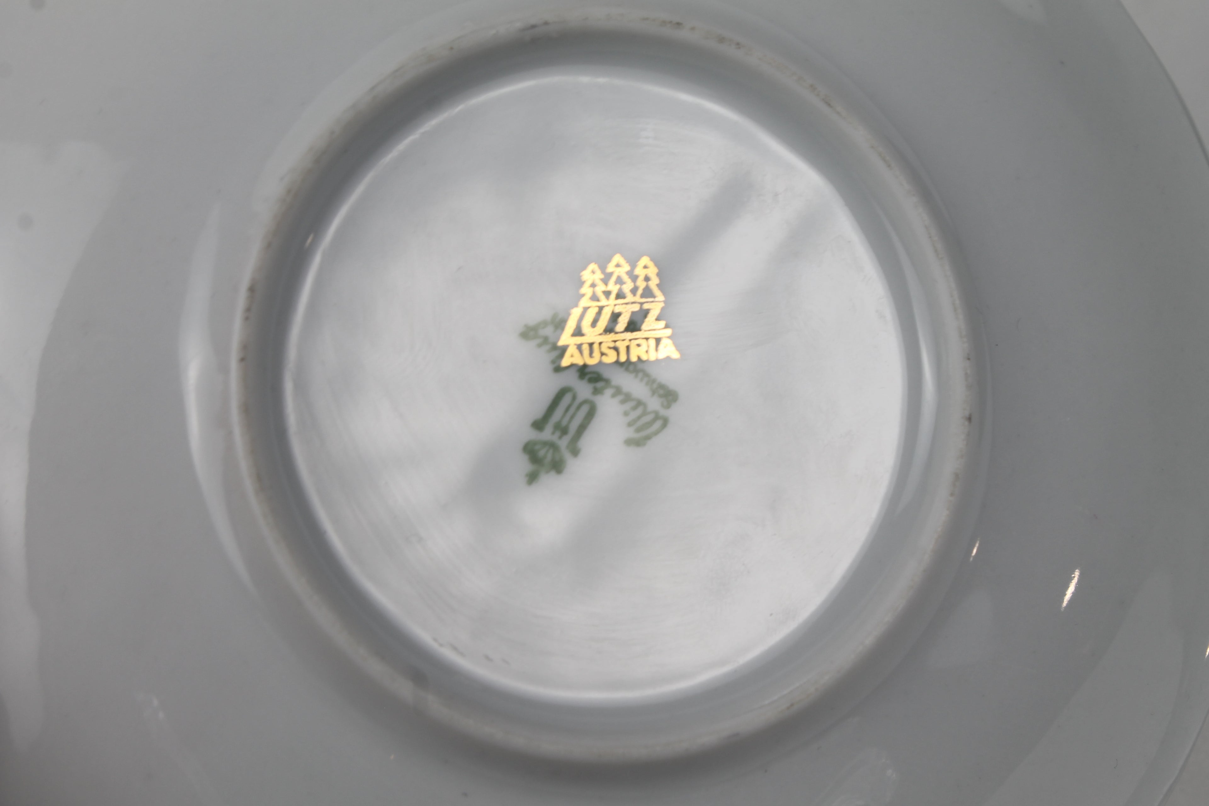 Lutz Austria Schoteltje – Blauw Lusterglazuur & Goud – ca. 1950–1970