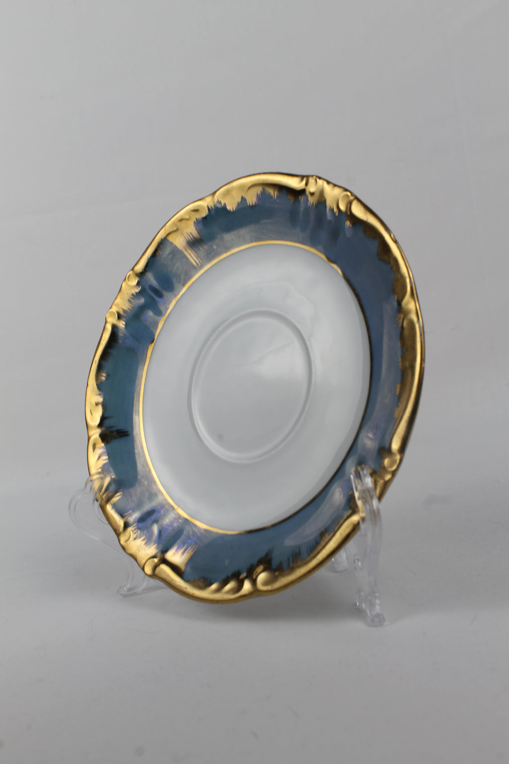Lutz Austria Schoteltje – Blauw Lusterglazuur & Goud – ca. 1950–1970