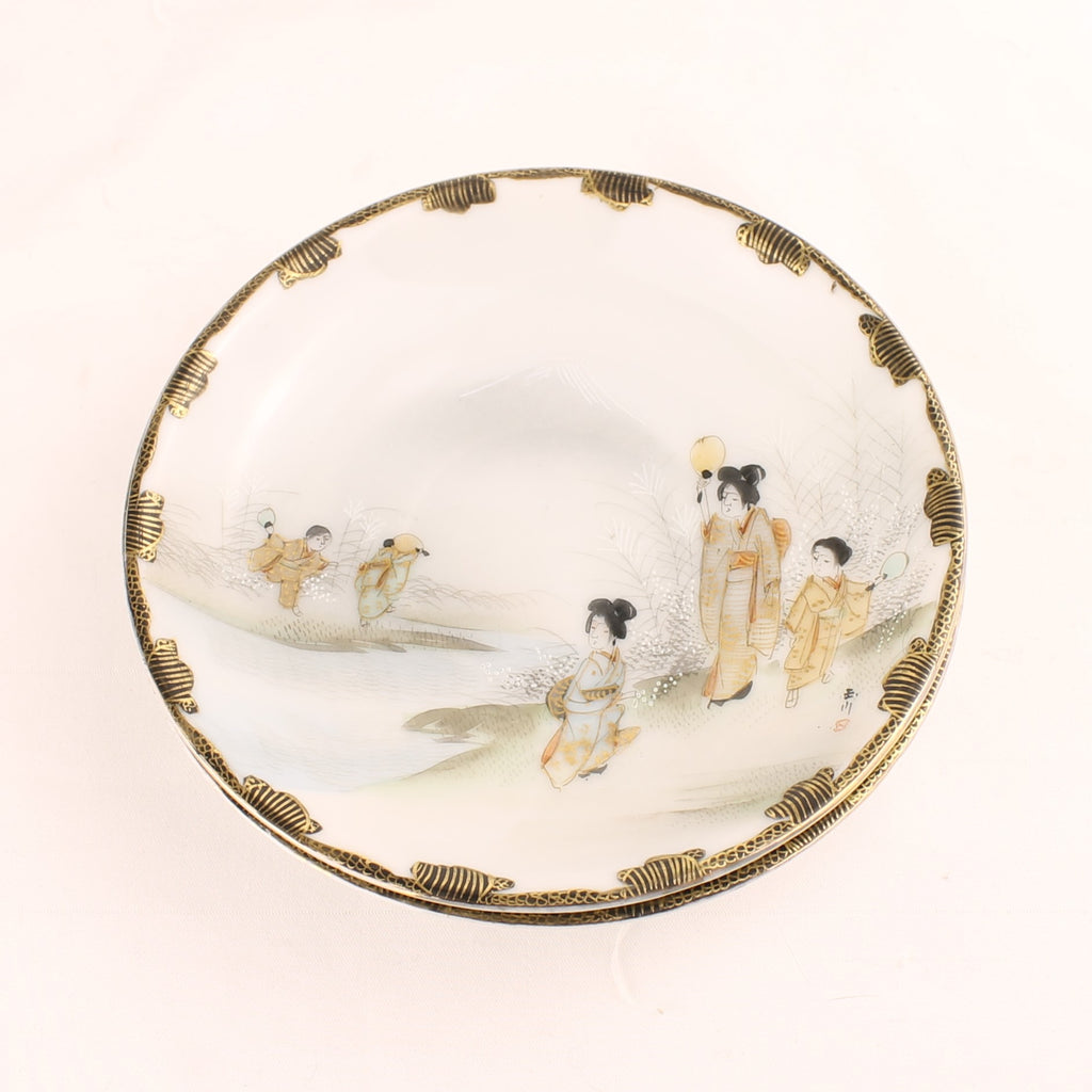 EADES Fine Japanese Porcelain – Vintage Handgeschilderde Schoteltjes (3)