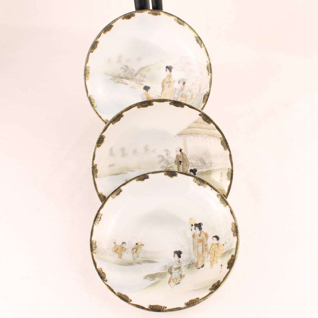 EADES Fine Japanese Porcelain – Vintage Handgeschilderde Schoteltjes (3)