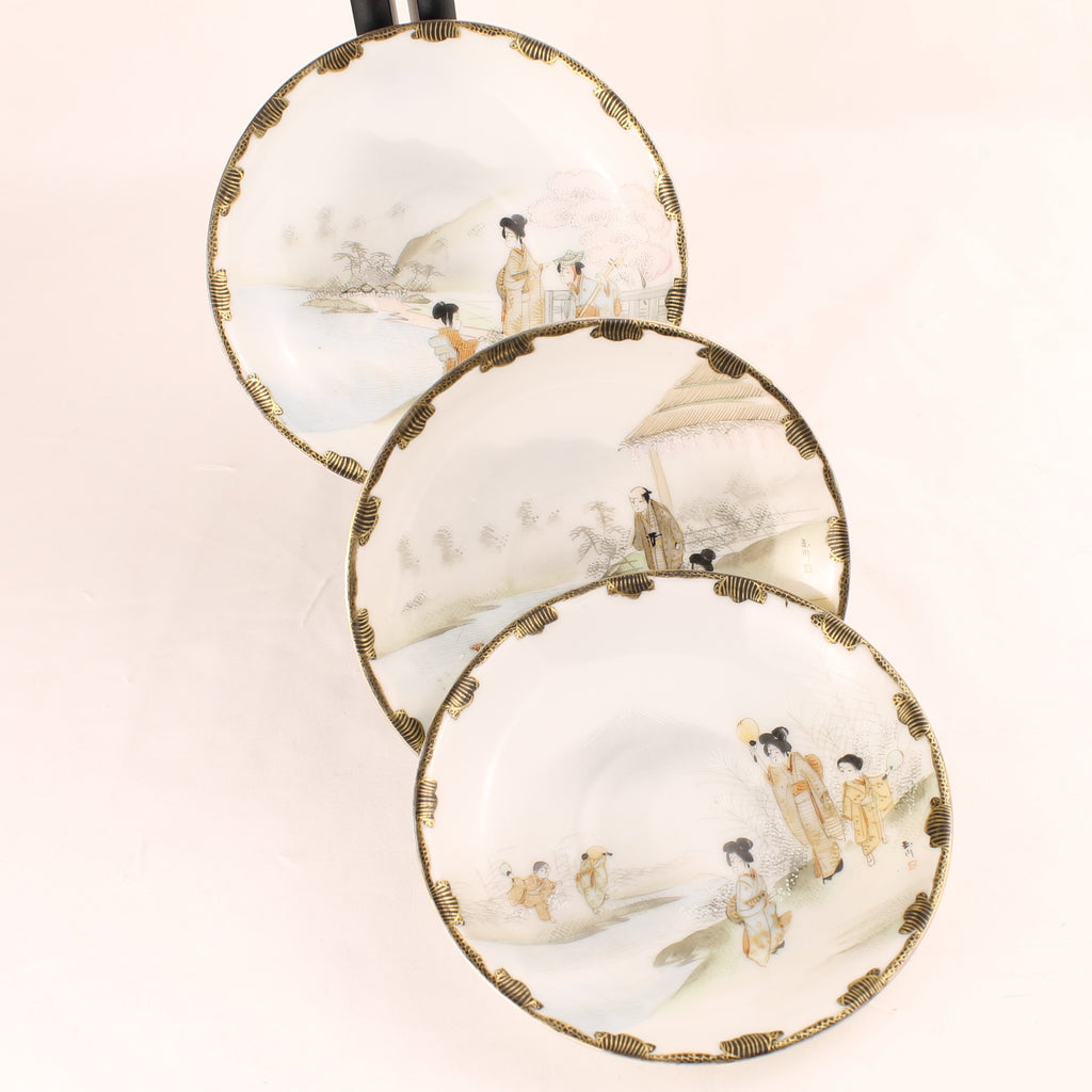 EADES Fine Japanese Porcelain – Vintage Handgeschilderde Schoteltjes (3)