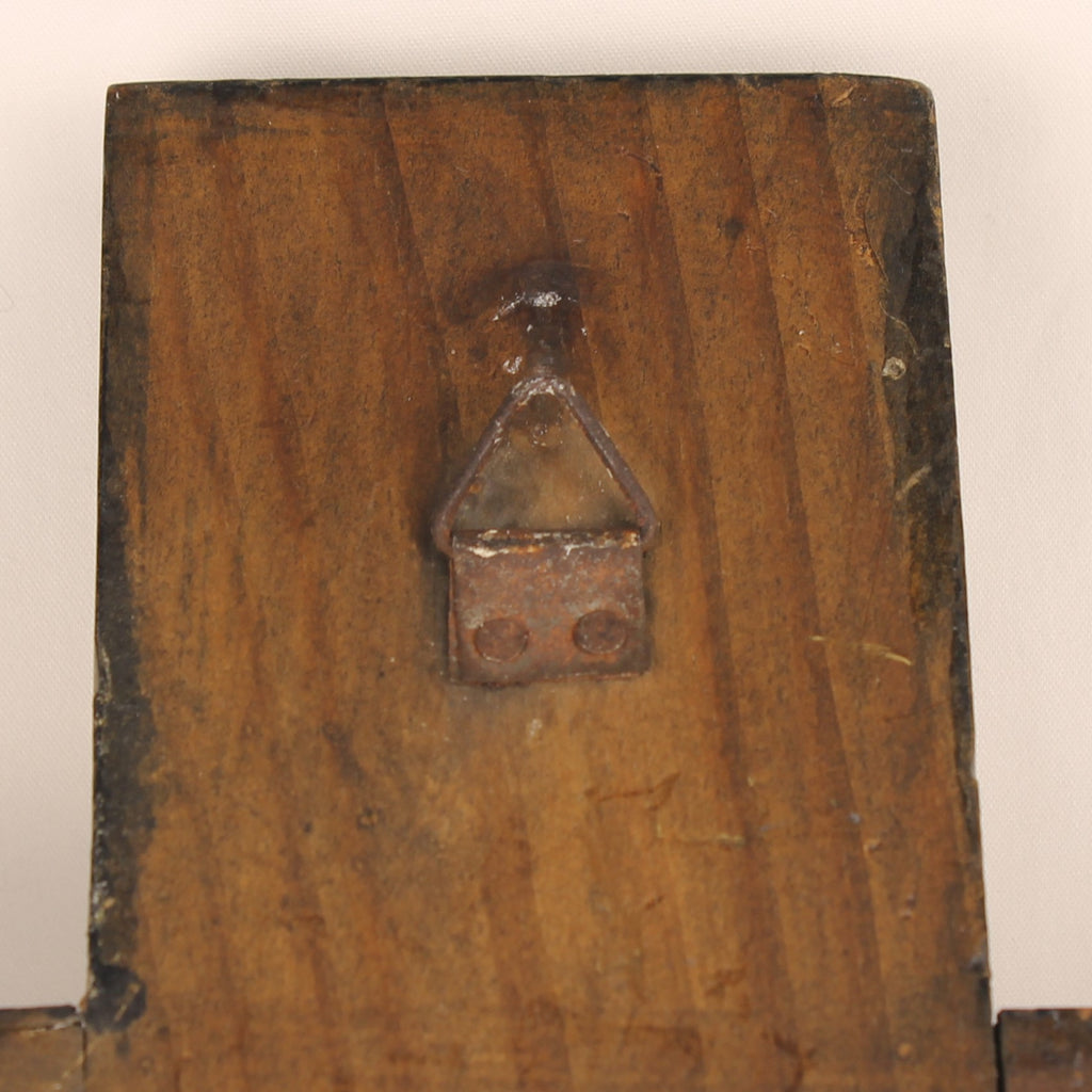 Groot Houten Wandkruis met Verguld Christus Corpus en INRI - 45 cm - Katholieke Devotionalia