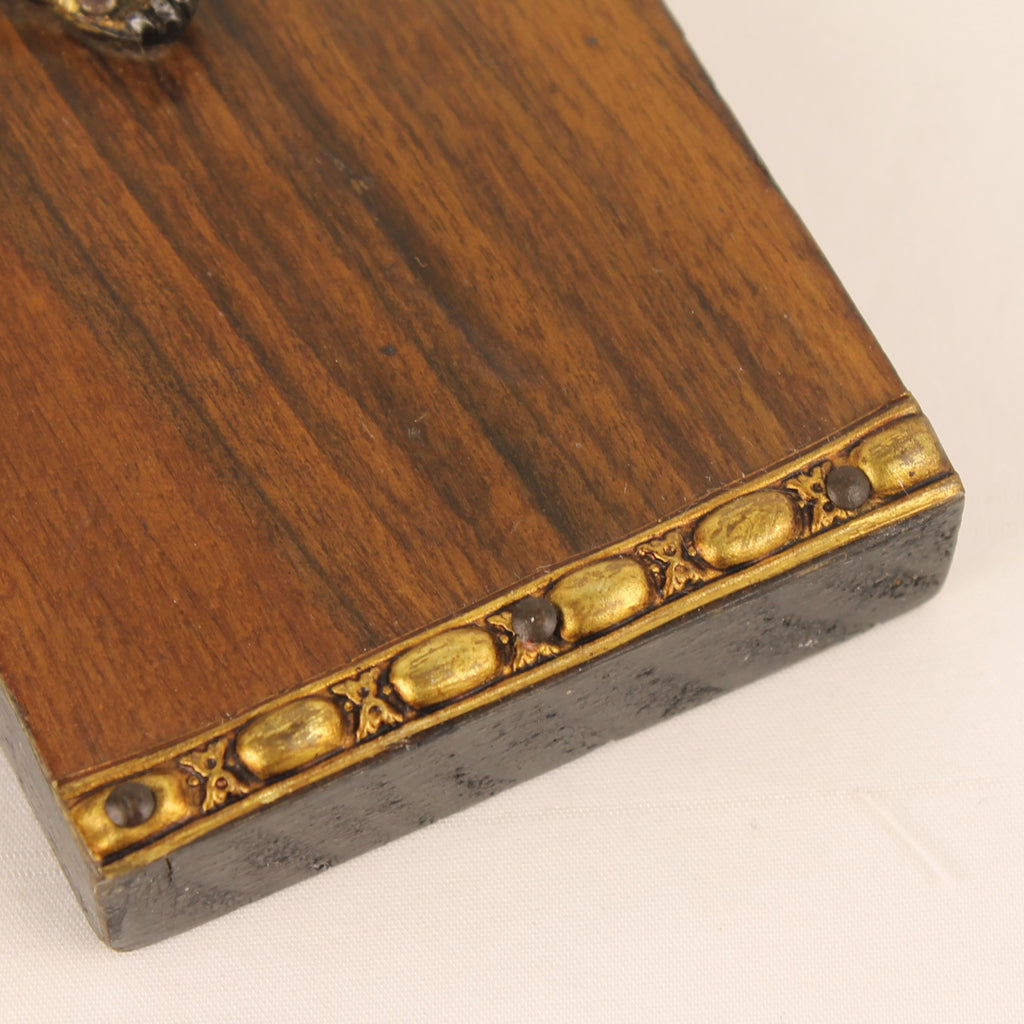 Groot Houten Wandkruis met Verguld Christus Corpus en INRI - 45 cm - Katholieke Devotionalia