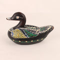 Handgesneden Houten Eendendoosje | Handbeschilderde Folk Art Opbergdoos