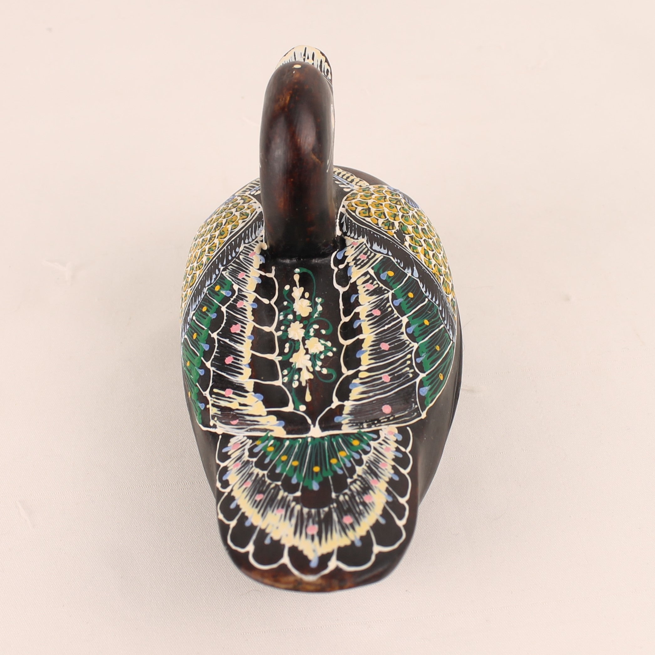 Handgesneden Houten Eendendoosje | Handbeschilderde Folk Art Opbergdoos