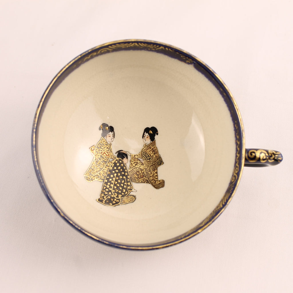 Japanse Satsuma Theeserviesset - 15-delig - Late Meiji ca. 1895-1915 - Hododa Merkteken