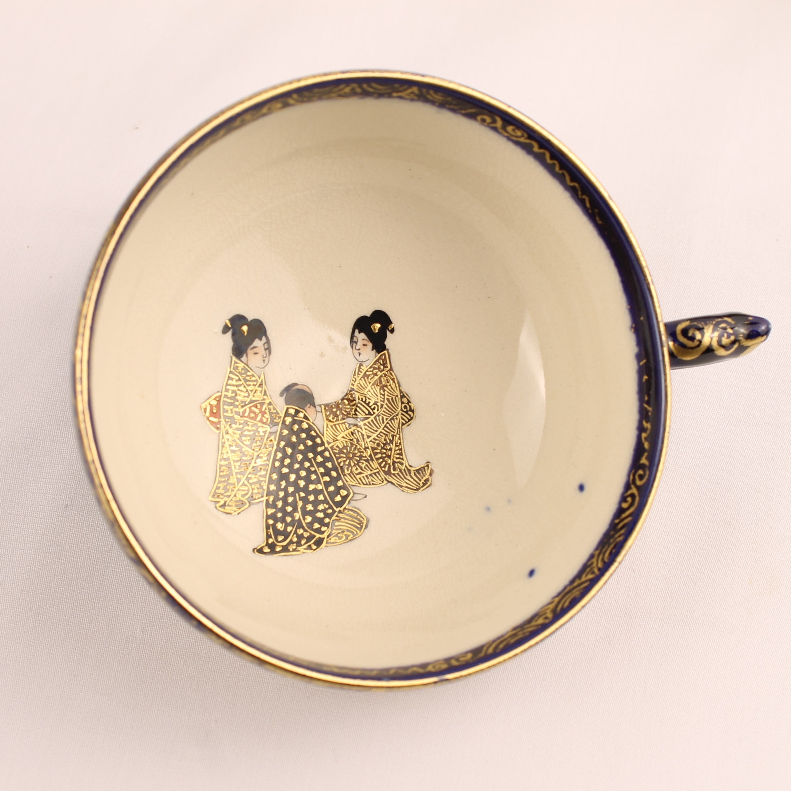 Japanse Satsuma Theeserviesset - 15-delig - Late Meiji ca. 1895-1915 - Hododa Merkteken
